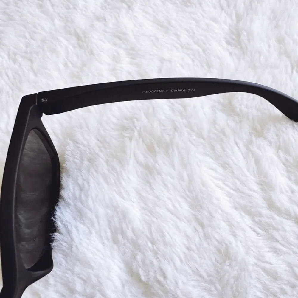 Luke Matte Black Polycarbonate Sunglasses